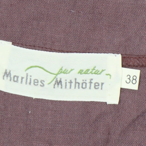 Marlies Mithöfer Women’s Brown Linen Knee Length Shift Dress Size 10