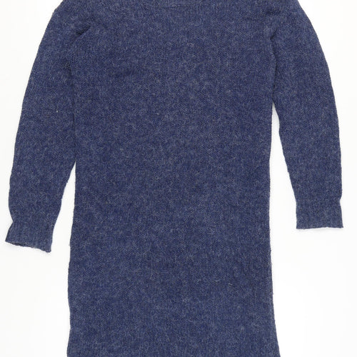 Compania Fantastica Women’s Blue Knit Jumper Dress Size S Knee Length