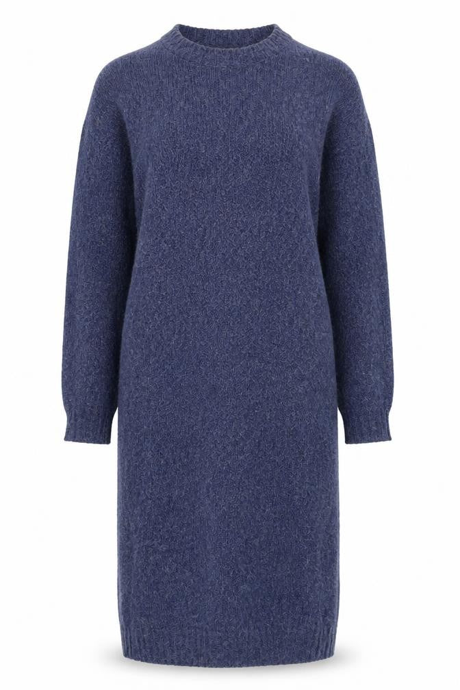 Compania Fantastica Women’s Blue Knit Jumper Dress Size S Knee Length