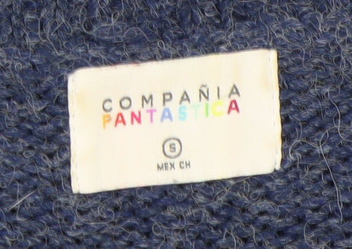 Compania Fantastica Women’s Blue Knit Jumper Dress Size S Knee Length