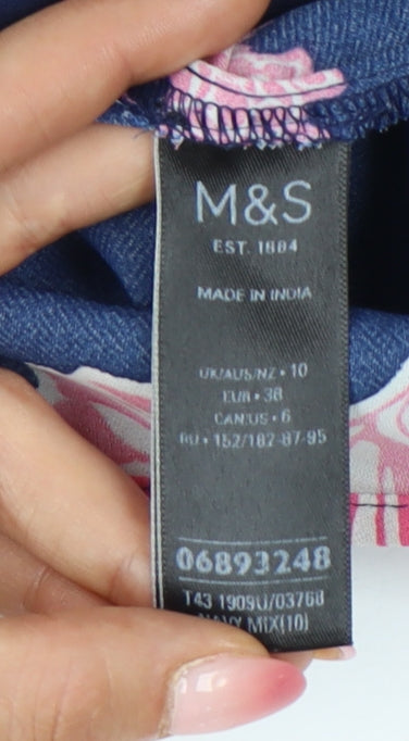 Marks and Spencer Womens Multicoloured Floral Blouse Size 10
