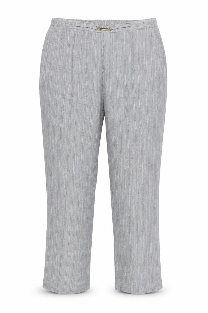Damart Women’s Grey Straight Leg Trousers UK 20 Elastic Waist 29in