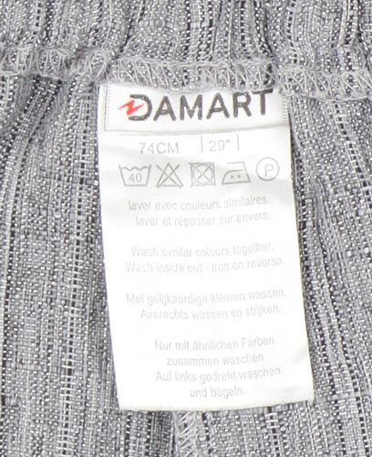 Damart Women’s Grey Straight Leg Trousers UK 20 Elastic Waist 29in