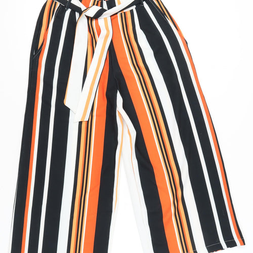 Therapy Women’s Multicoloured Striped Wide-Leg Trousers Size 6
