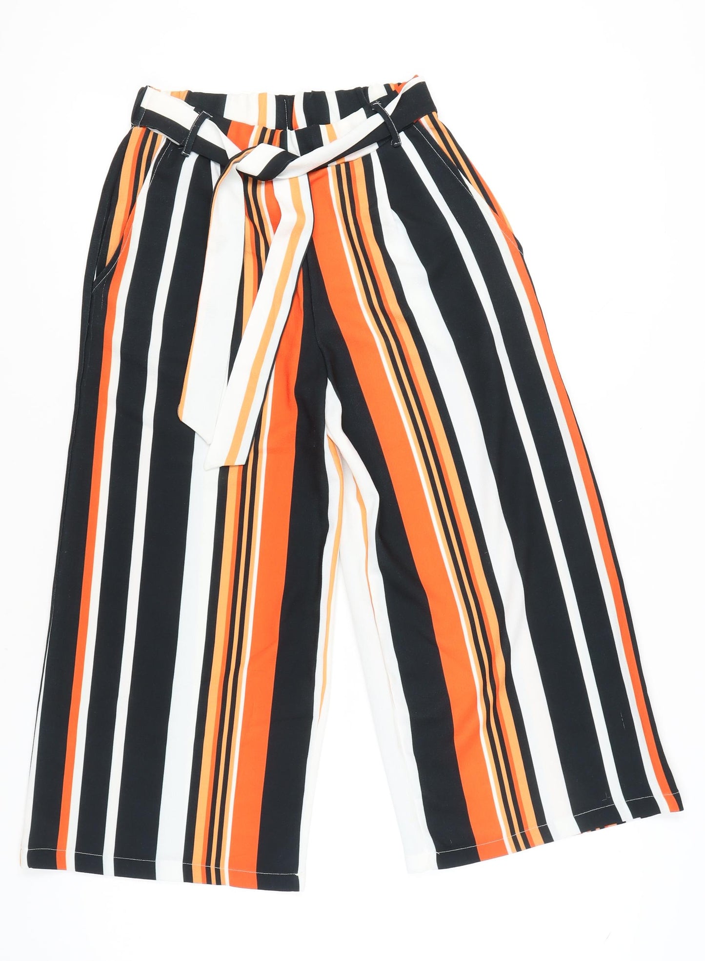 Therapy Women’s Multicoloured Striped Wide-Leg Trousers Size 6