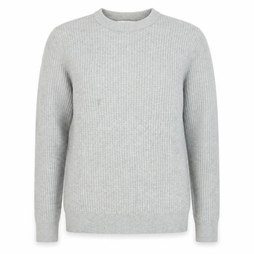 Marks and Spencer Women’s Grey XS Waffle-Knit Wool Blend Jumper