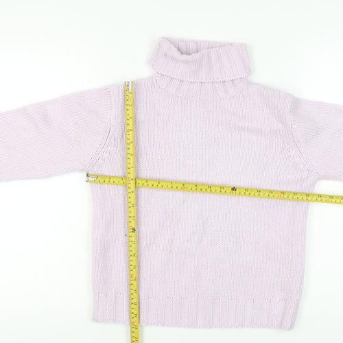 BHS Women's Purple Roll Neck Knit Jumper Size 10 Long Sleeve