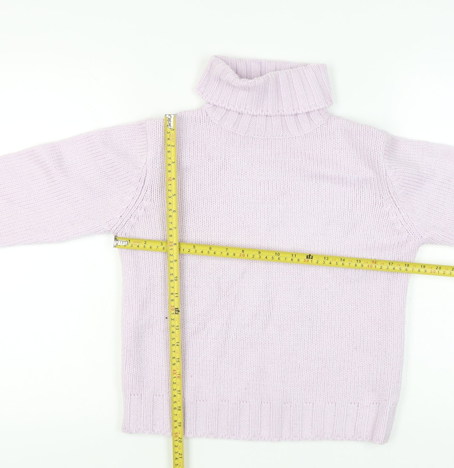 BHS Women's Purple Roll Neck Knit Jumper Size 10 Long Sleeve