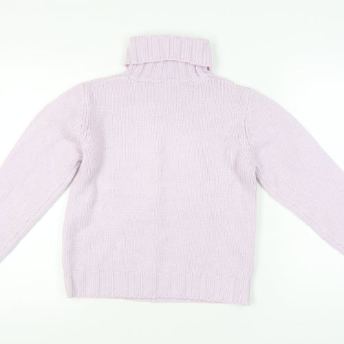 BHS Women's Purple Roll Neck Knit Jumper Size 10 Long Sleeve