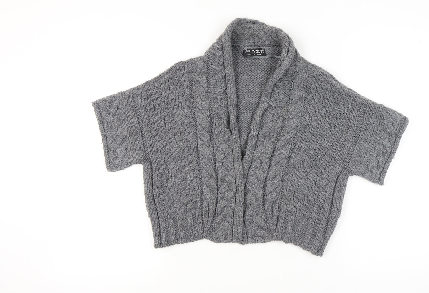 Marks & Spencer Women’s Grey Cable-Knit Cardigan UK 12-14