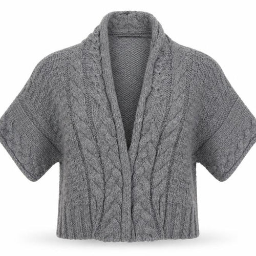 Marks & Spencer Women’s Grey Cable-Knit Cardigan UK 12-14