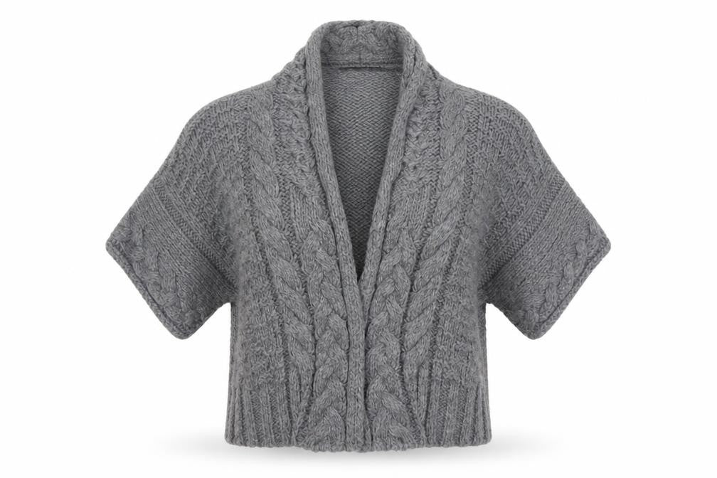 Marks & Spencer Women’s Grey Cable-Knit Cardigan UK 12-14