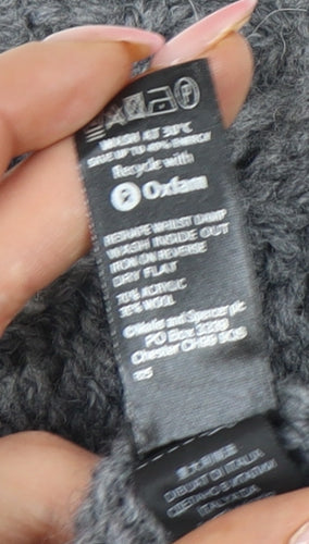Marks & Spencer Women’s Grey Cable-Knit Cardigan UK 12-14
