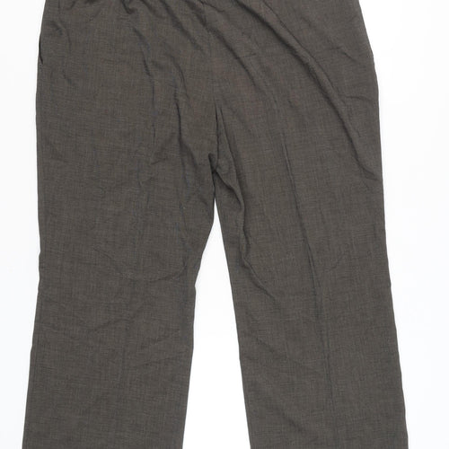 Marks and Spencer Women’s Brown Size 20 Short Straight Leg Trousers