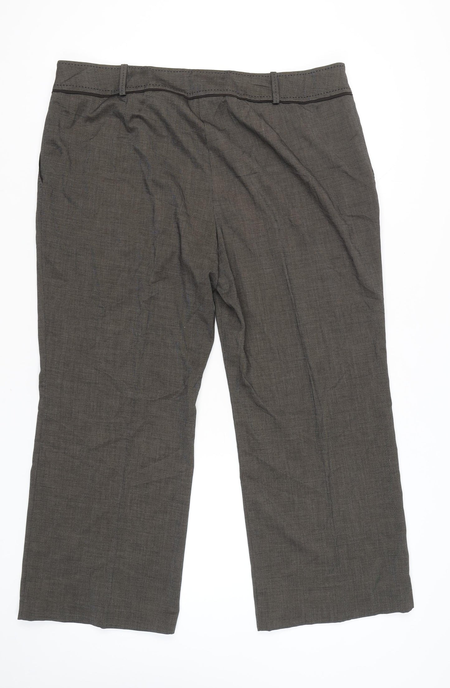 Marks and Spencer Women’s Brown Size 20 Short Straight Leg Trousers