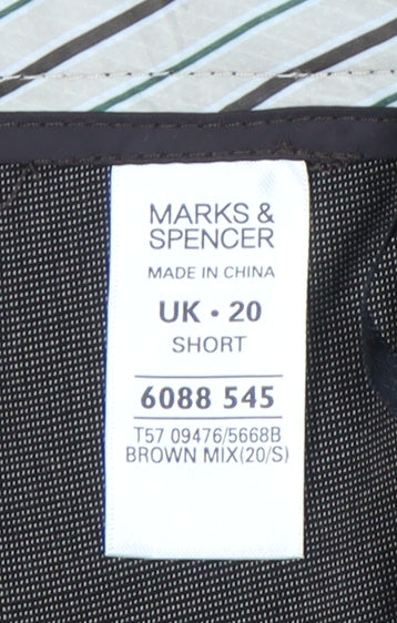 Marks and Spencer Women’s Brown Size 20 Short Straight Leg Trousers