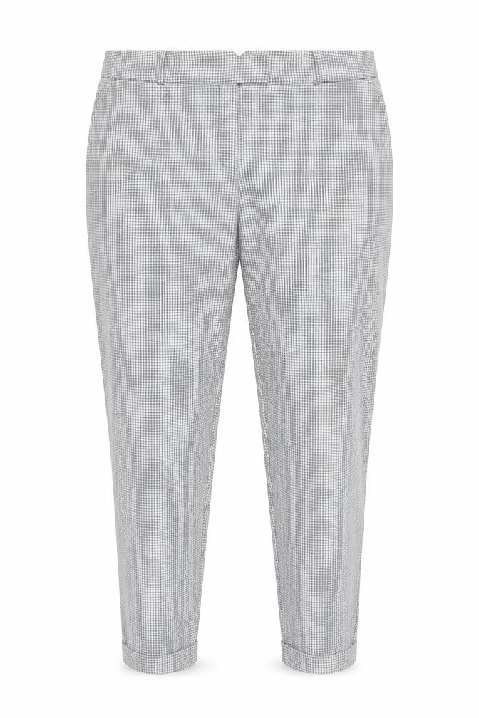 Front view of Dorothy Perkins Women's Black Houndstooth Slim Trousers, size 18