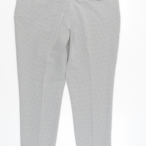Dorothy Perkins Women's Black Houndstooth Slim Trousers Size 18