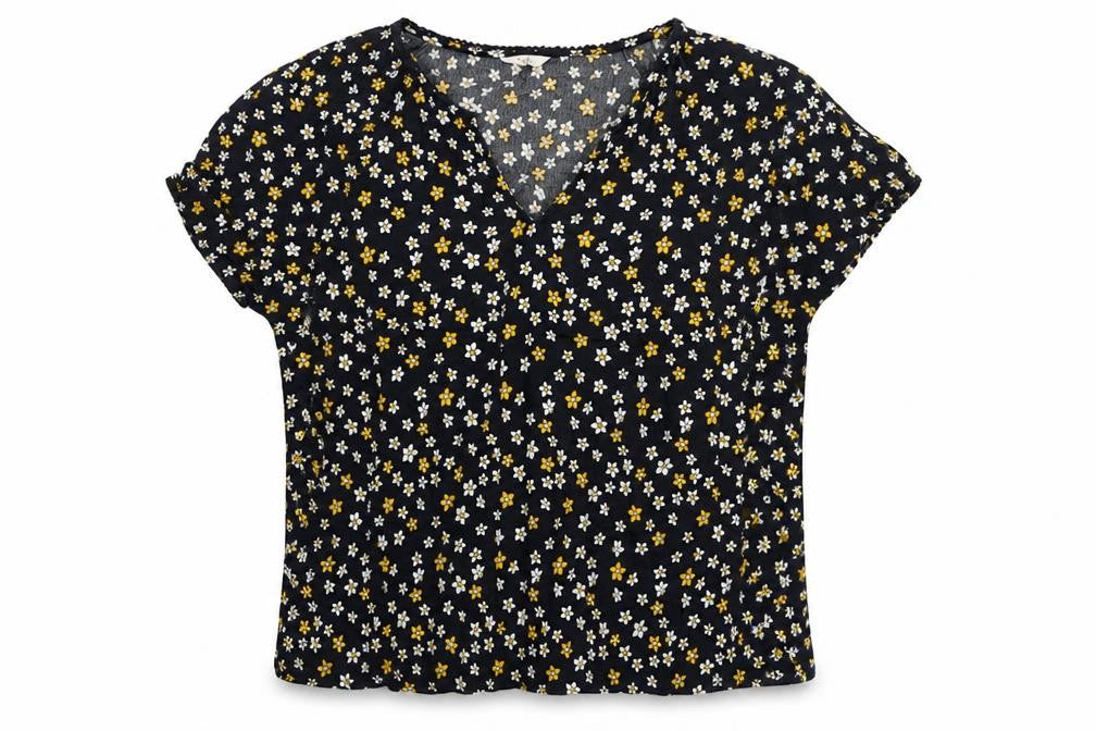 Hush Women's Multicoloured Floral Viscose Blouse Size 14 V-Neck Tunic