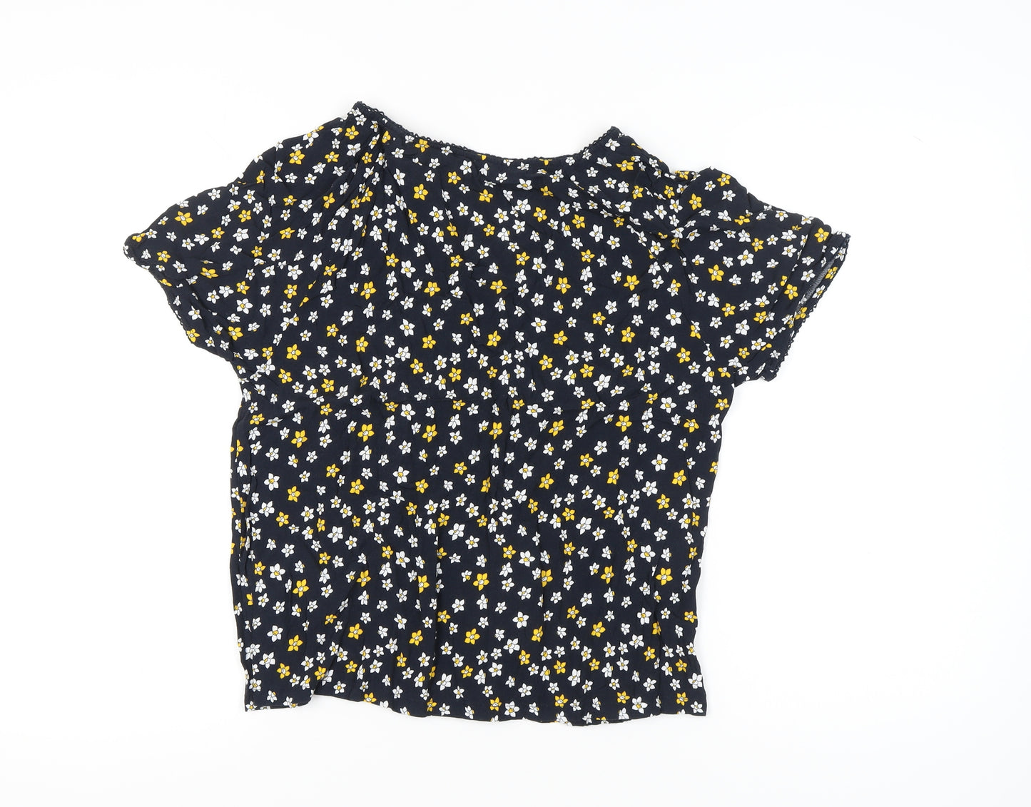 Hush Women's Multicoloured Floral Viscose Blouse Size 14 V-Neck Tunic