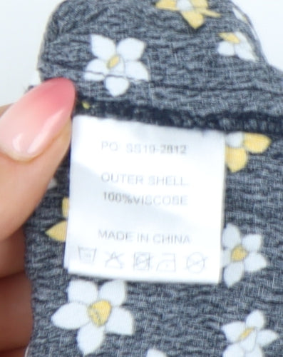 Hush Women's Multicoloured Floral Viscose Blouse Size 14 V-Neck Tunic