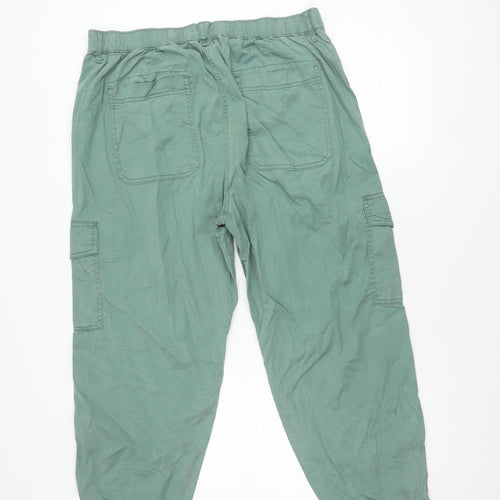 Marks and Spencer Women’s Green Cotton Cargo Trousers Size 12