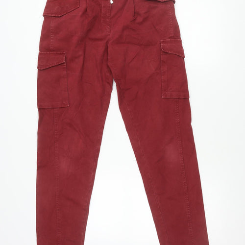 Allegri Men's Red Cargo Trousers M Straight Leg Casual