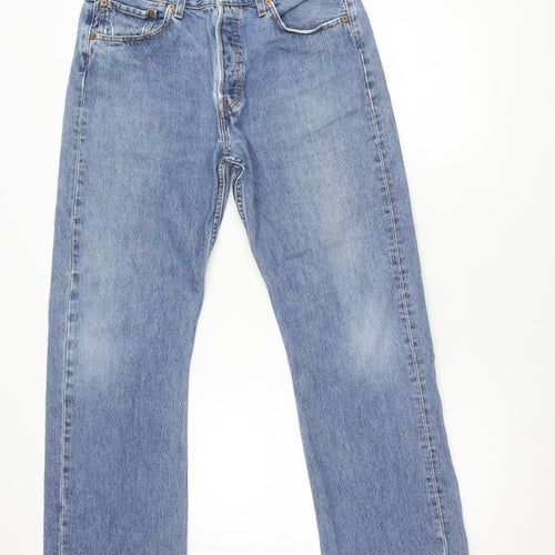 Levi's 501 Women's Blue Straight Leg Vintage Jeans W33 L32 100% Cotton