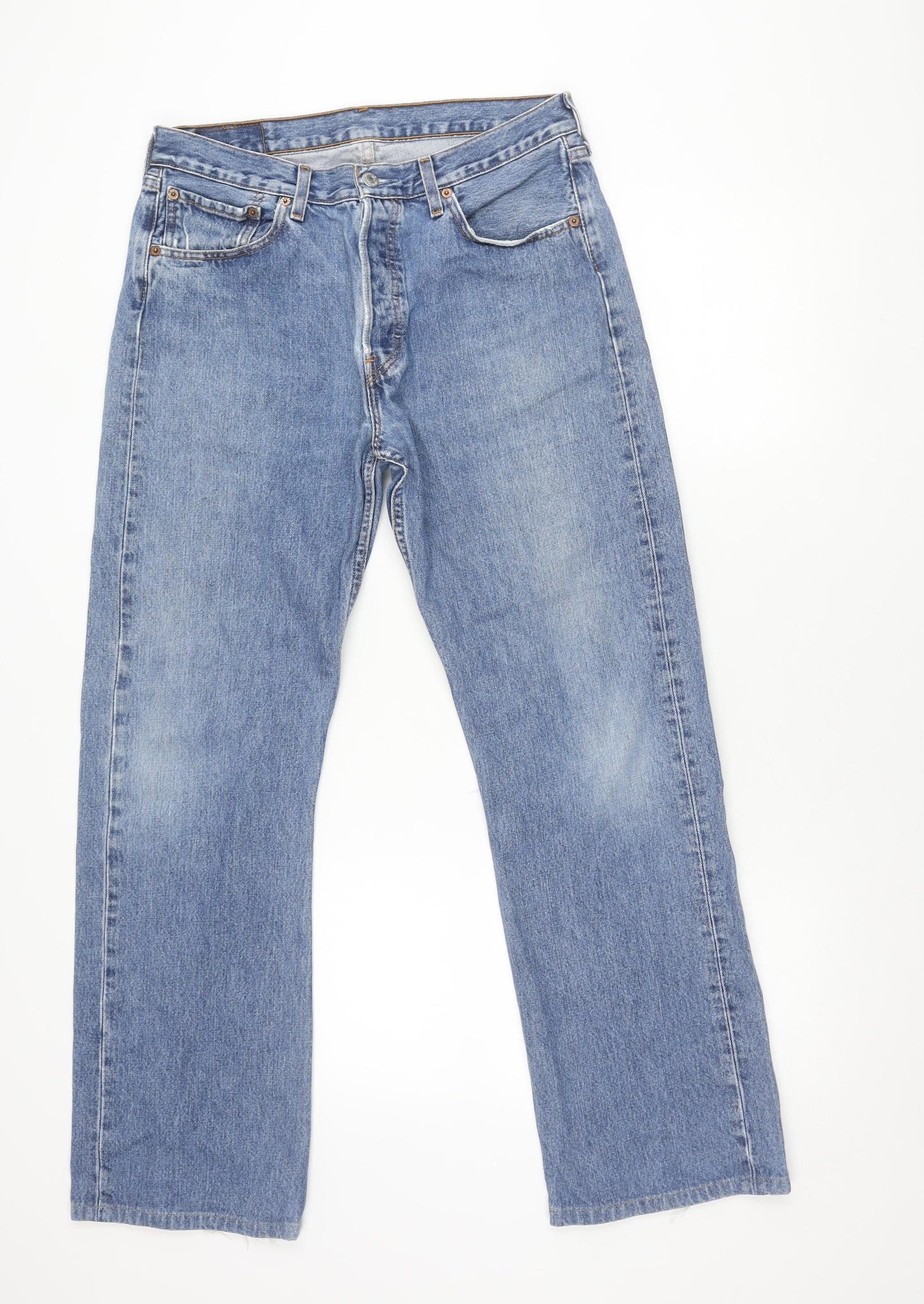 Levi's 501 Women's Blue Straight Leg Vintage Jeans W33 L32 100% Cotton
