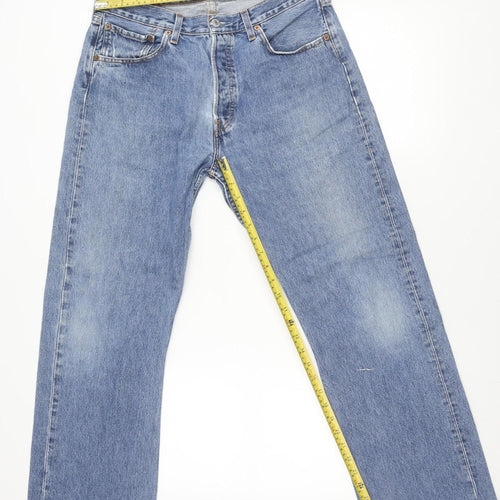 Levi's 501 Women's Blue Straight Leg Vintage Jeans W33 L32 100% Cotton