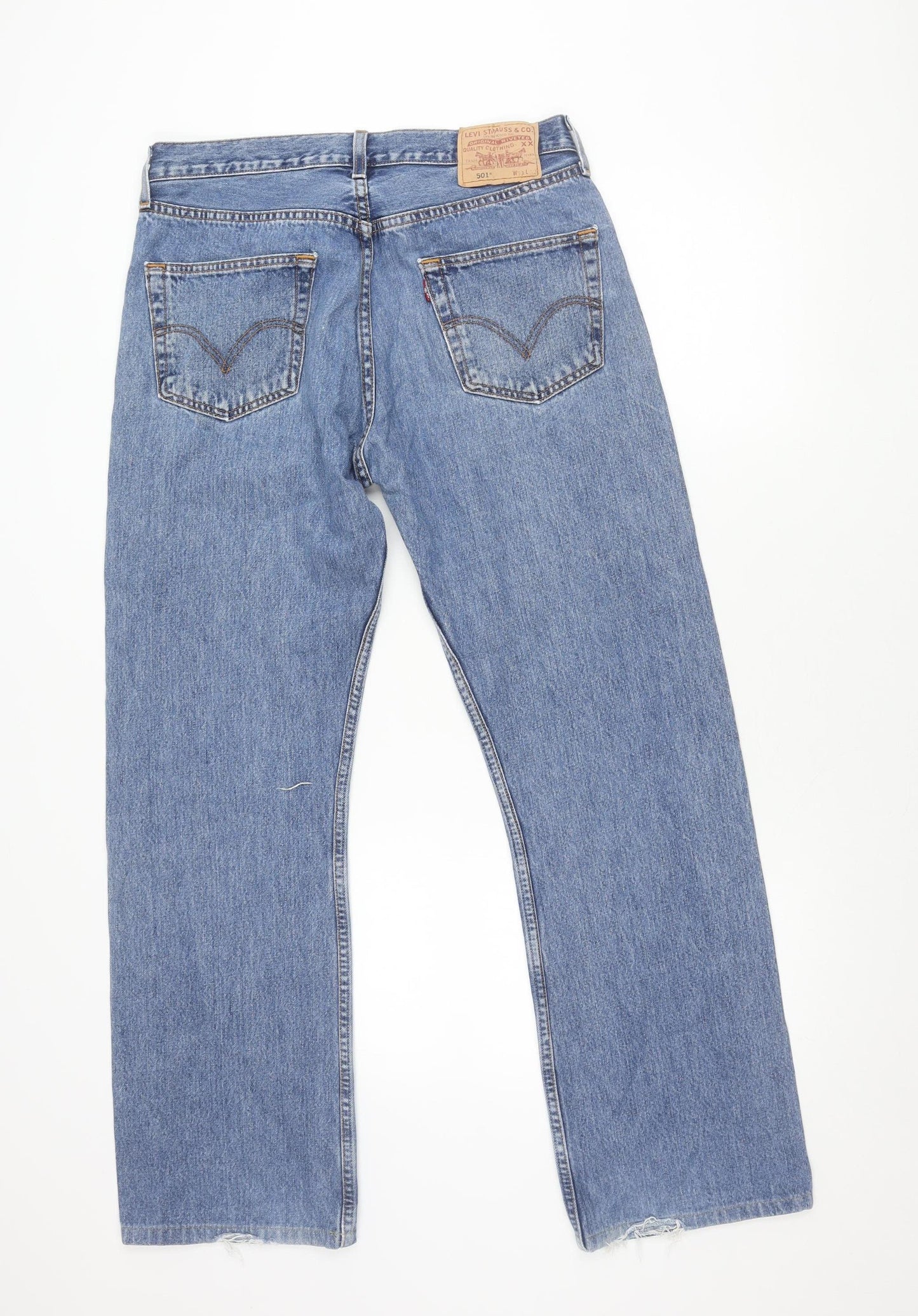Levi's 501 Women's Blue Straight Leg Vintage Jeans W33 L32 100% Cotton