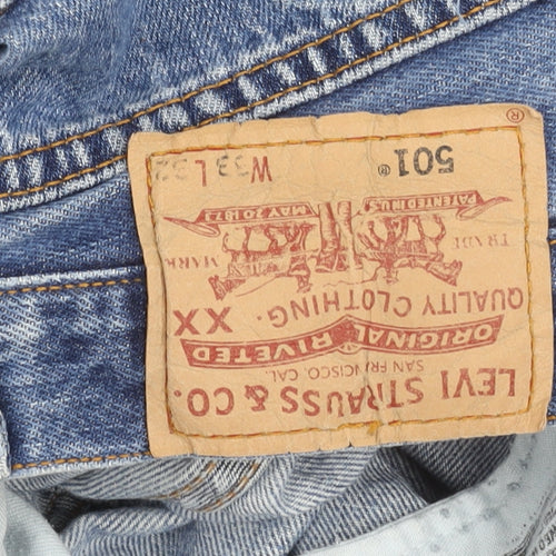 Levi's 501 Women's Blue Straight Leg Vintage Jeans W33 L32 100% Cotton