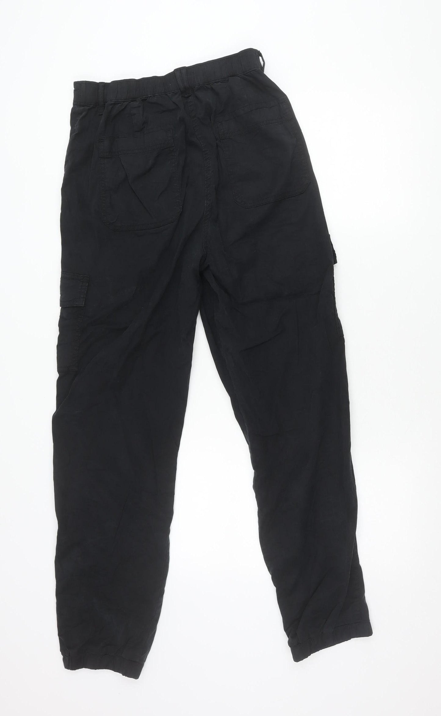 Marks and Spencer Womens Black Cargo Trousers Size 10 Regular Fit