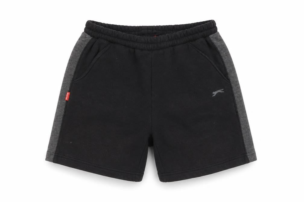 Slazenger Boys Black Athletic Shorts 9-10Y Elastic Waist Jersey Sports