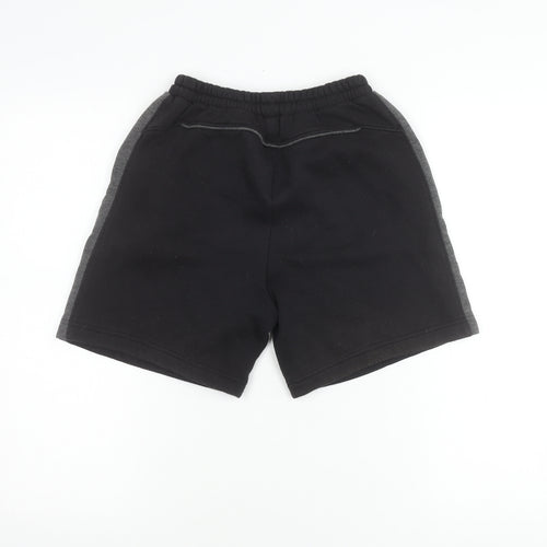 Slazenger Boys Black Athletic Shorts 9-10Y Elastic Waist Jersey Sports