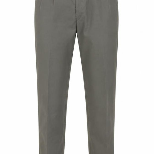 Canda Men's Grey Chino Trousers 36W Pleated Regular Fit Straight Leg