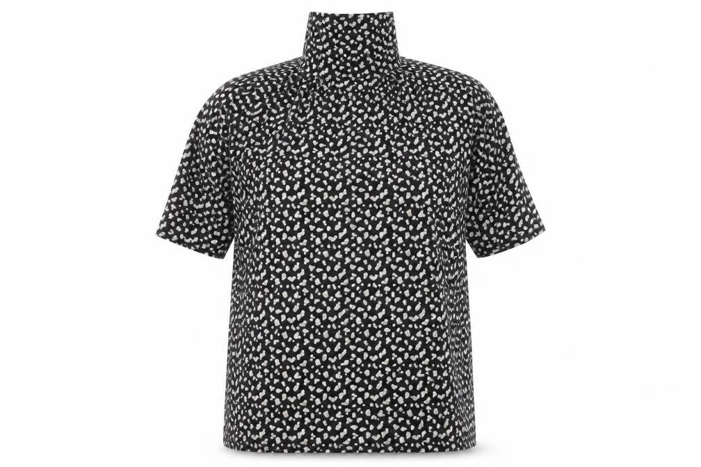 Principles Women’s Black Animal Print Roll Neck Shift Dress Size 18
