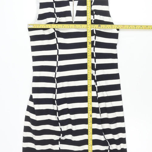 Damsel in a Dress Women’s Black White Stripe Sheath Dress Size 14