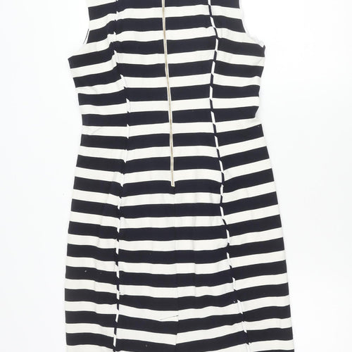 Damsel in a Dress Women’s Black White Stripe Sheath Dress Size 14