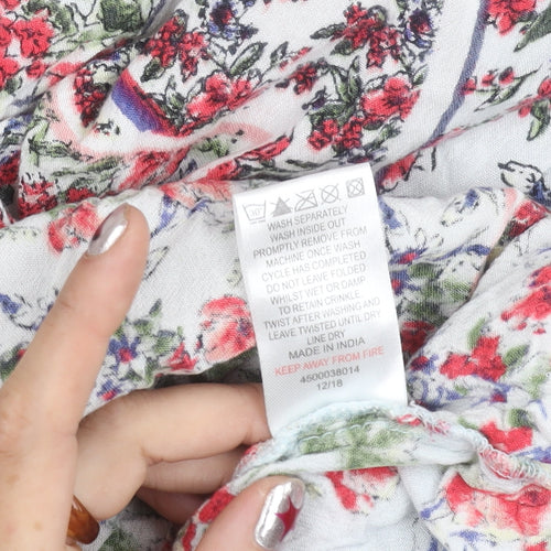 Cotton Traders Women’s Multicoloured Floral A-Line Skirt Size 22 Knee Length Lined