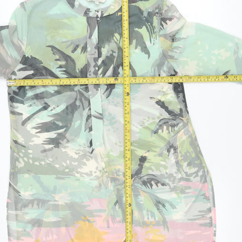 Next Women’s Multicoloured Floral Shift Chiffon Dress Size 12
