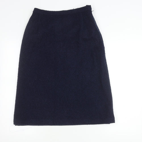 Marks and Spencer Women’s Blue Size 14 Midi Pencil Skirt Lined Vintage