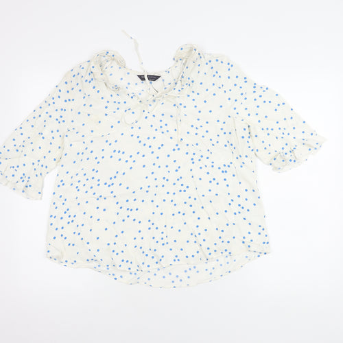 Marks and Spencer Women’s Ivory Polka Dot Tunic Blouse Size 12