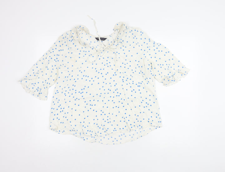 Marks and Spencer Women’s Ivory Polka Dot Tunic Blouse Size 12