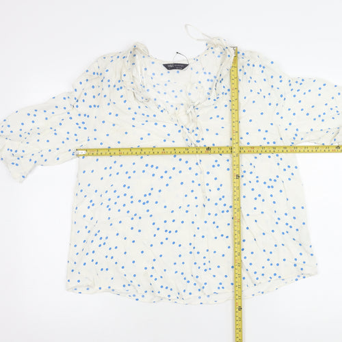 Marks and Spencer Women’s Ivory Polka Dot Tunic Blouse Size 12