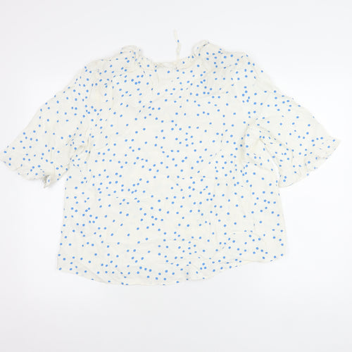 Marks and Spencer Women’s Ivory Polka Dot Tunic Blouse Size 12