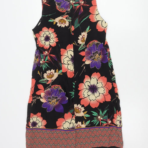 Dorothy Perkins Women's Multicoloured Floral Beaded Shift Dress Size 10