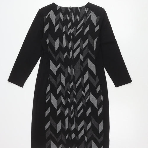 Principles by Ben de Lisi Women’s Black Geometric Sheath Dress Size 8