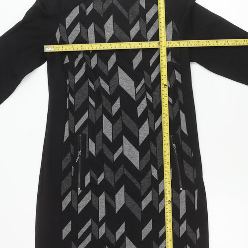 Principles by Ben de Lisi Women’s Black Geometric Sheath Dress Size 8