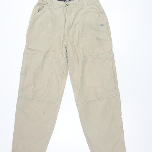TWENTY 24 FOUR Men's Beige Cargo Trousers S Cotton Nylon Casual